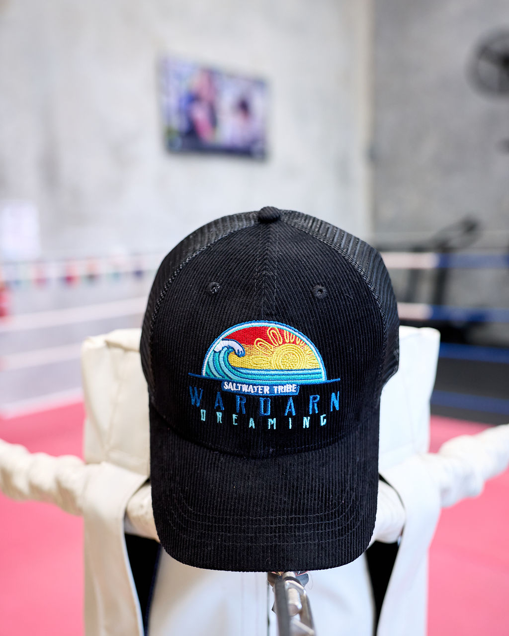 Trucker Hat - Mesh - Blue, Black & Pink